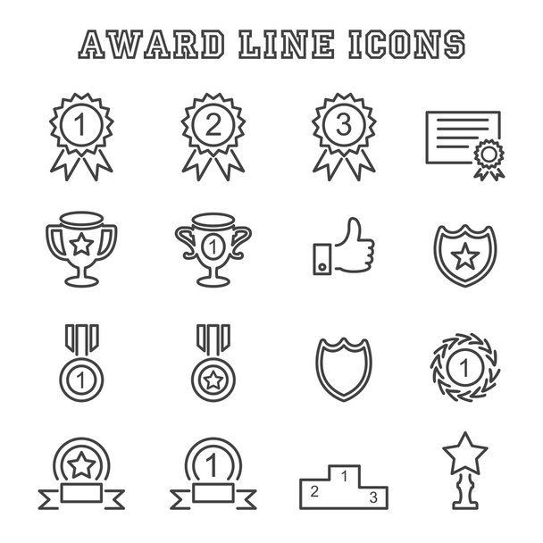 Symbole für die Auszeichnungslinie - Vektor, Bild