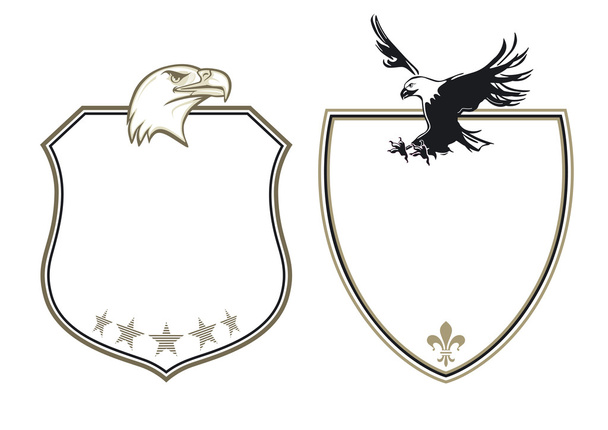 Brasão de armas com águias
 - Vetor, Imagem