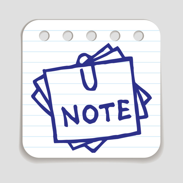 Doodle Notepad icon. - Vetor, Imagem
