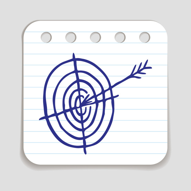 Doodle Target and Arrow icon - Vettoriali, immagini