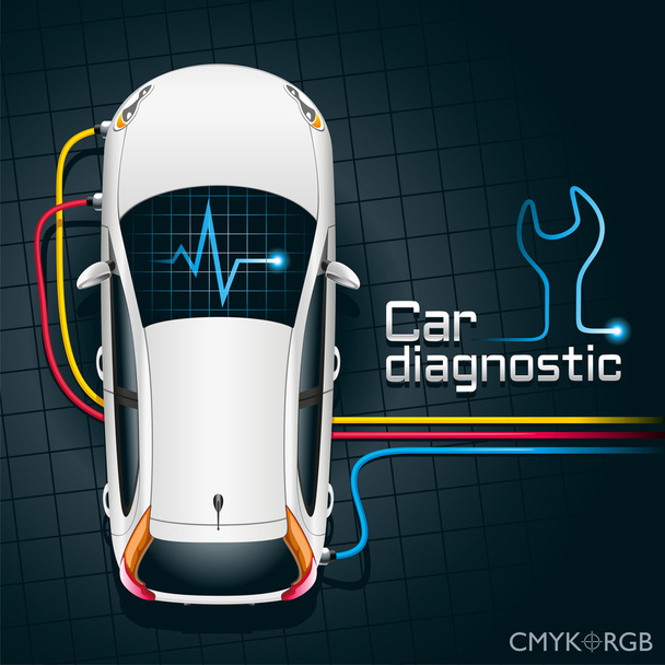 Autó diagnosztika eszköz - Vektor, kép