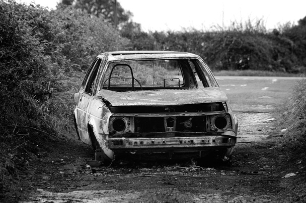 spalony samochód - Zdjęcie, obraz