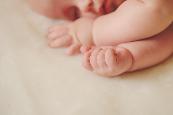 Little baby on the bed - Photo, image