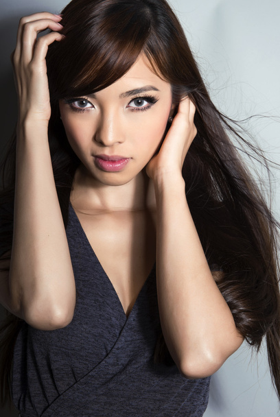 portrait of beautiful young asian woman with clear and flawless skin - Fotografie, Obrázek