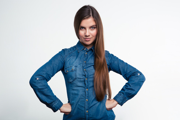 Charming young woman looking at camera - Foto, afbeelding