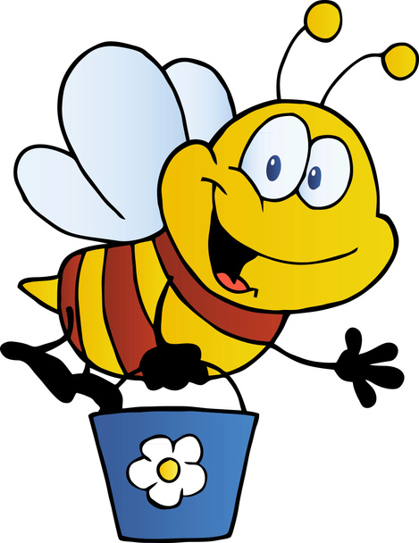 Pszczoła latająca wiadro - Zdjęcie, obraz