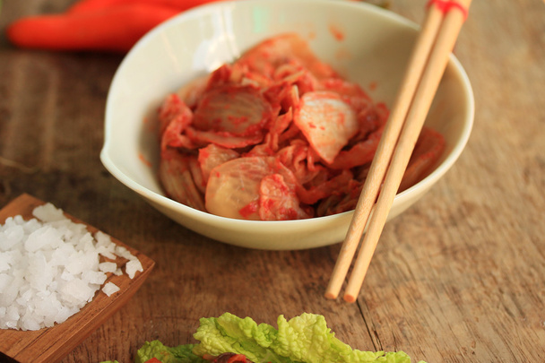 Kimchi káposzta - élelmiszer-Koreai - Fotó, kép