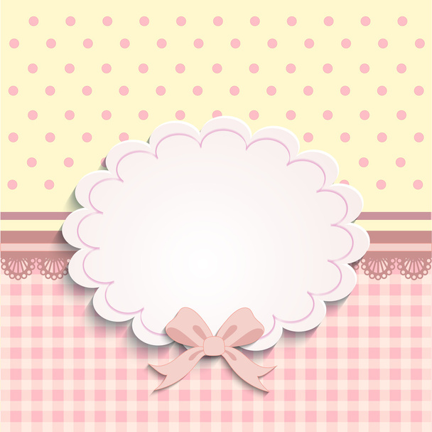 card or label for little girls - Vector, imagen