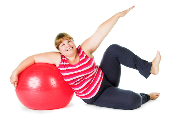 Fat woman fitness - Photo, image