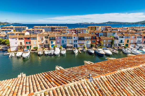 Colorful Houses And Boats In Port Grimaud-France - Photo, Image