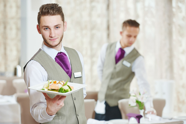 Waiter man in restaurant - Foto, Imagen