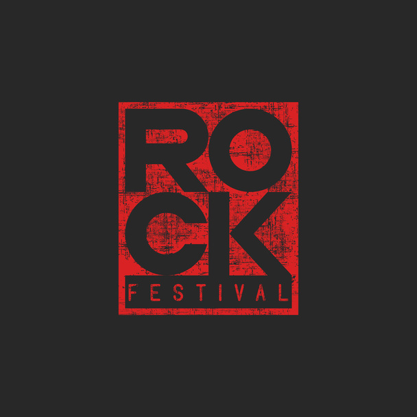 Wort-Rock-Plakat - Vektor, Bild