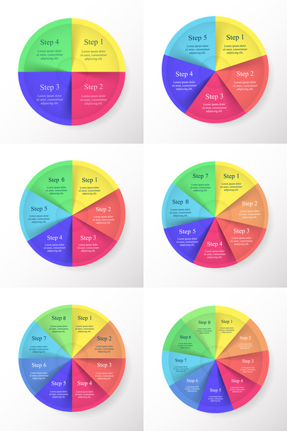 Коллекция инфографических шаблонов для бизнеса
 - Вектор,изображение