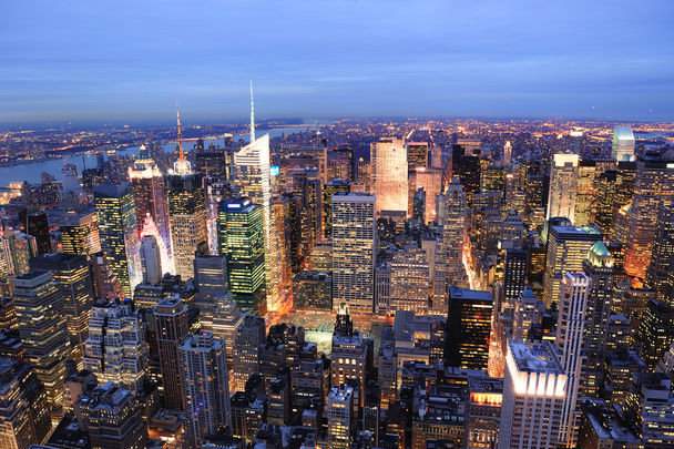 New York City Manhattan Zeiten quadratische Nacht - Foto, Bild
