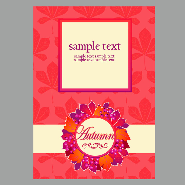 Card with wreath and space for text for your design needs - Vektor, Bild