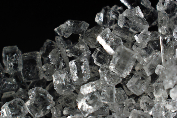 Chunks of ice on a black background photomicrography - Photo, image