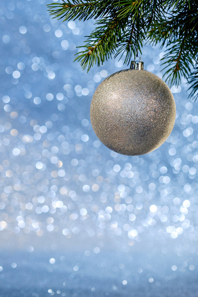 Vánoční strom větev s vánoční koule - Fotografie, Obrázek