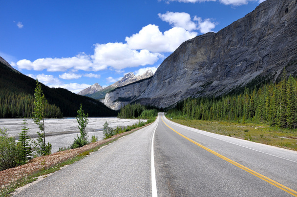 Icefields Parkway entre Canadian Rocky Mountains
 - Foto, Imagem