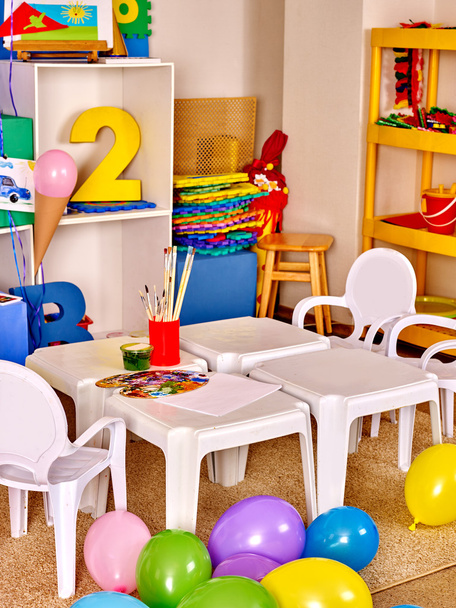 Innenausstattung des Spielzimmers im Kindergarten - Foto, Bild