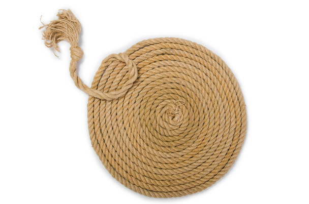 Concept with long hemp rope - Foto, Imagen