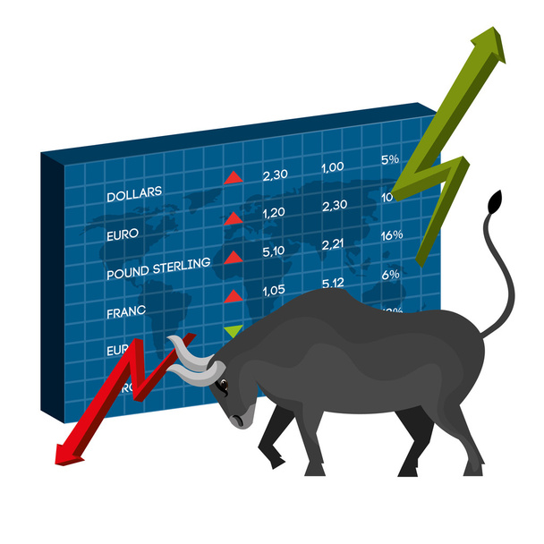 Фондовий ринок і біржа
  - Вектор, зображення