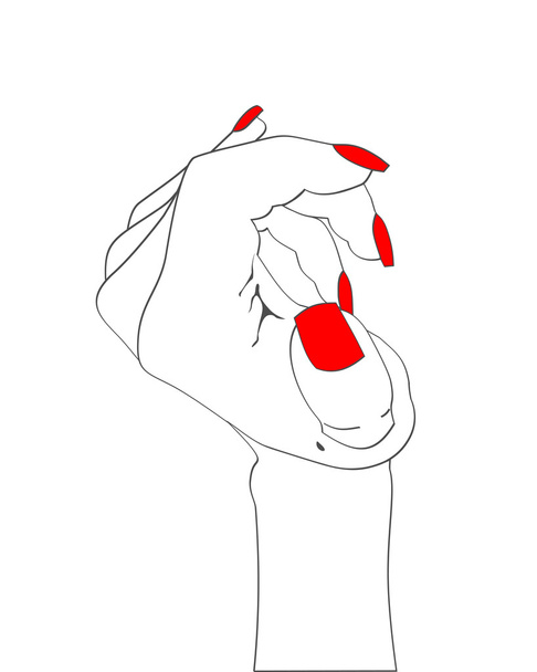 Frauenhand - Vektor, Bild