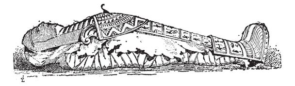O sarcófago da múmia gravura vintage
 - Vetor, Imagem