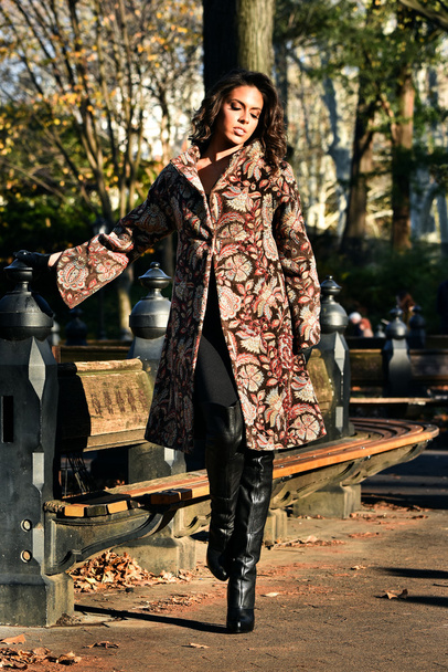Fashionable brunette woman - Valokuva, kuva