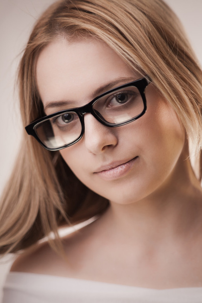 Cute girl wearing glasses - Zdjęcie, obraz