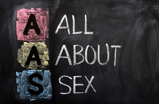 Acronym of AAS for All About Sex - Foto, afbeelding