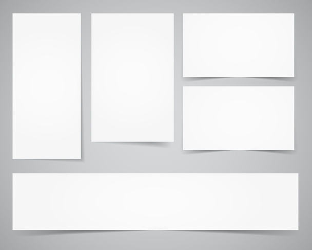 Corporate identity templates. Letterhead, business card, poster, flyer, banner. Paper edition. Place your design easily. Vector illustration - Vetor, Imagem