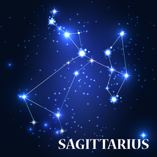 Sagittarius Zodiac Sign. - Vector, Imagen
