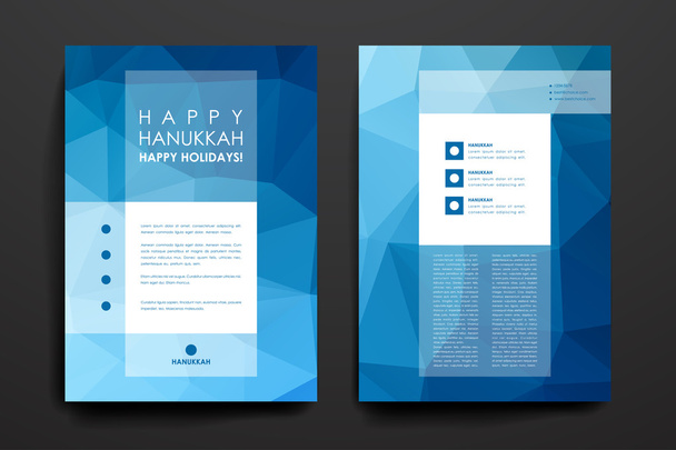 Poster design templates in Hanukkah style - Vector, Image