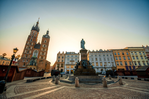 Old city center view in Krakow - Photo, Image
