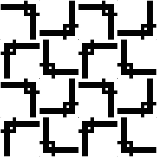 Безшовна чорно-біла векторна текстура у вигляді стилізованої
  - Вектор, зображення