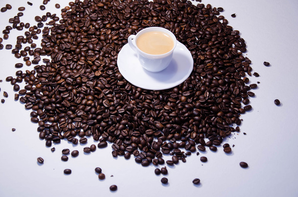 Kawa czarna tła - Zdjęcie, obraz