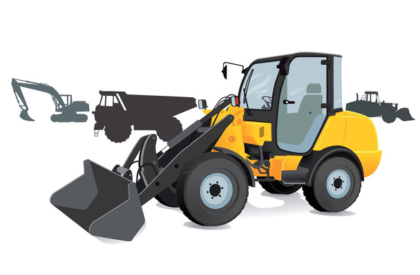 Construction - Shovel loader, excavators, trucks, - Vector, Image