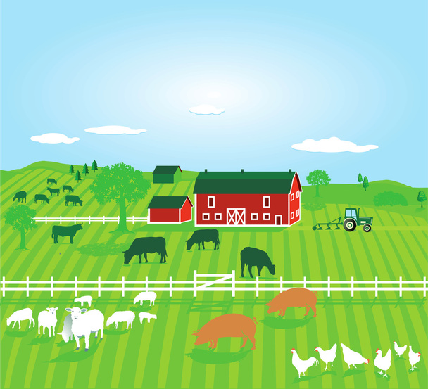 Agricoltura con animali da fattoria
 - Vettoriali, immagini