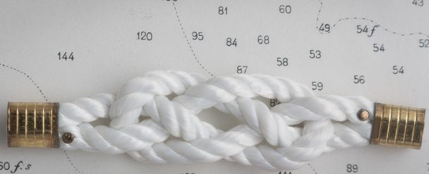 Nautical knots photographed on chart - Photo, Image