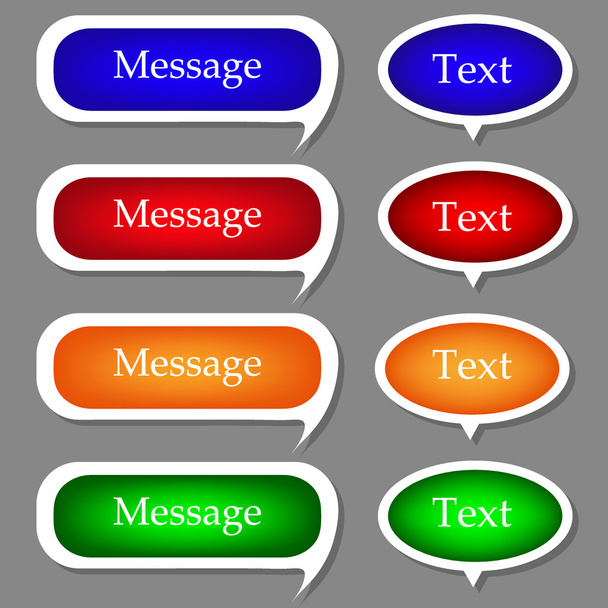 Etiquetas engomadas de voz de burbuja vectorial con lugar para su texto
 - Vector, Imagen