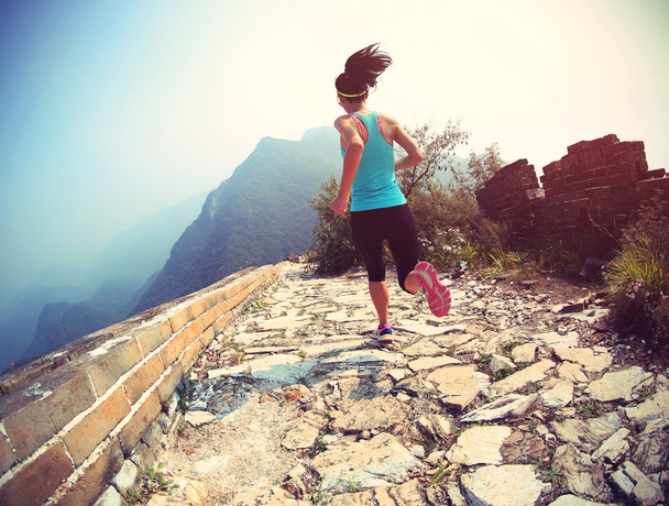 woman on Chinese great wall - Photo, Image