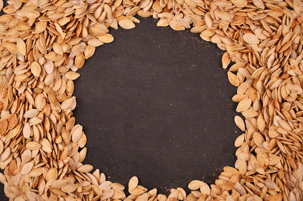 detail dieta dýňová semínka pozadí - Fotografie, Obrázek