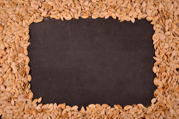 detail of diet pumpkin seeds background - Photo, Image