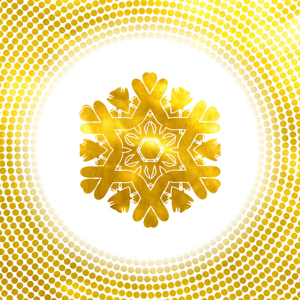 Gouden sneeuwvlok. 10 eps - Vector, afbeelding