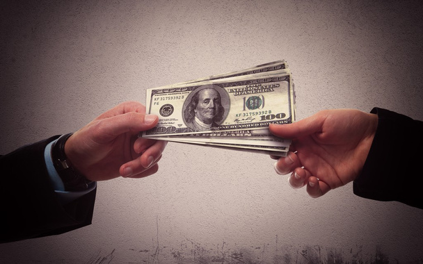 exchange of money between business persons - Photo, Image