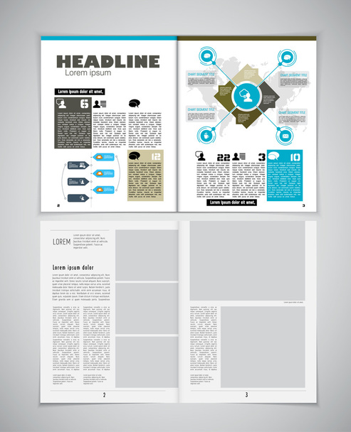 Modèle de journal design
 - Vecteur, image