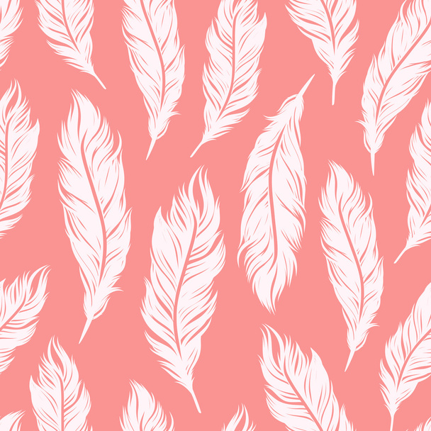 Art Deco seamless pattern with feathers - ベクター画像