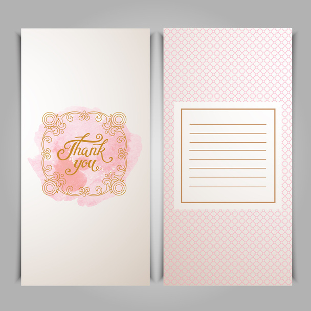 Elegant Thank You cards - Vector, Image