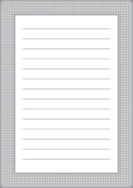 notepad page with frame - Vector, Image