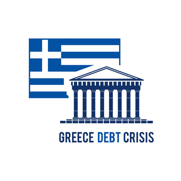 Греція заборгованості криза концепції - Вектор, зображення
